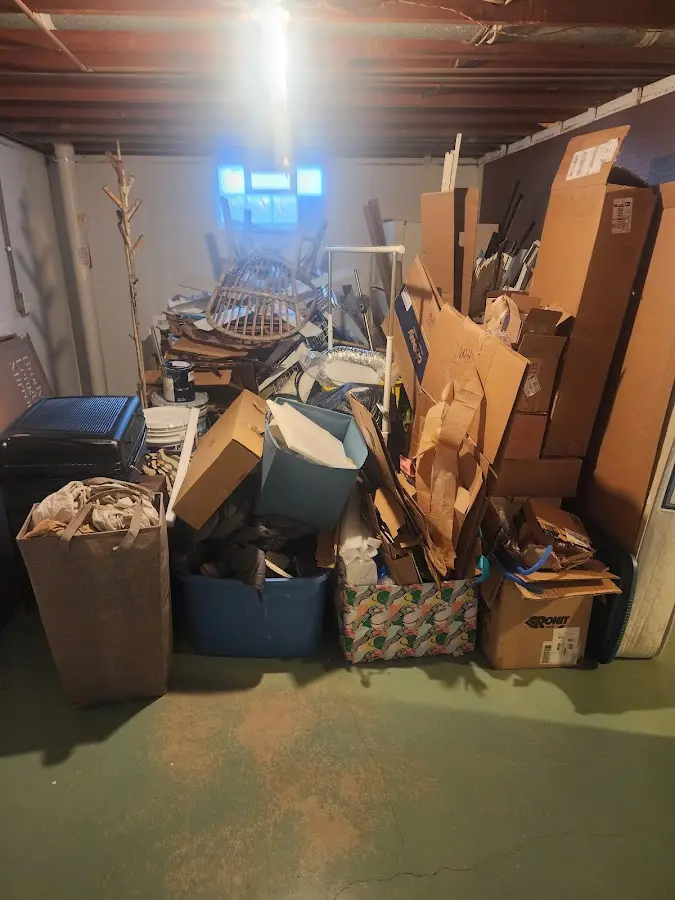 Roll-off dumpster container at job site for Roll Off Dumpster Rental in South Hill